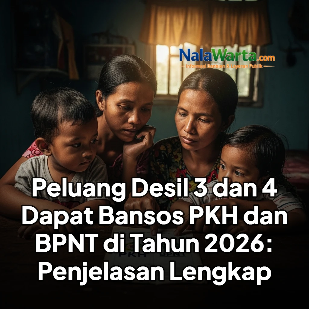 Peluang Desil 3 dan 4 Dapat Bansos PKH dan BPNT di Tahun 2026: Penjelasan Lengkap