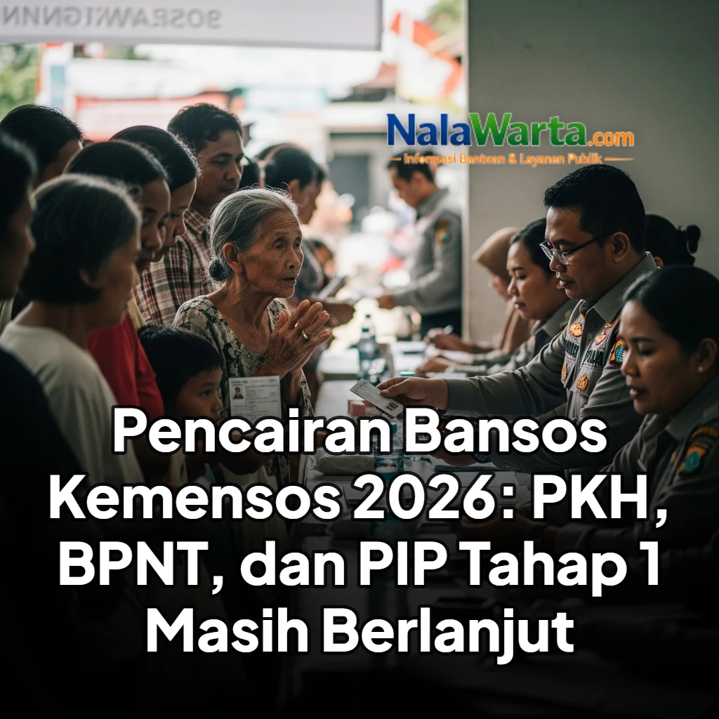 Pencairan Bansos Kemensos 2026: PKH, BPNT, dan PIP Tahap 1 Masih Berlanjut