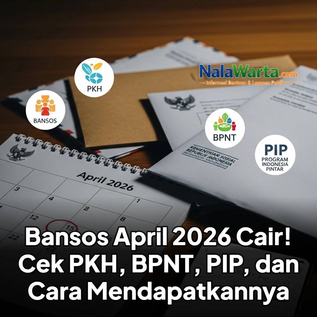Bansos April 2026 Cair! Cek PKH, BPNT, PIP, dan Cara Mendapatkannya